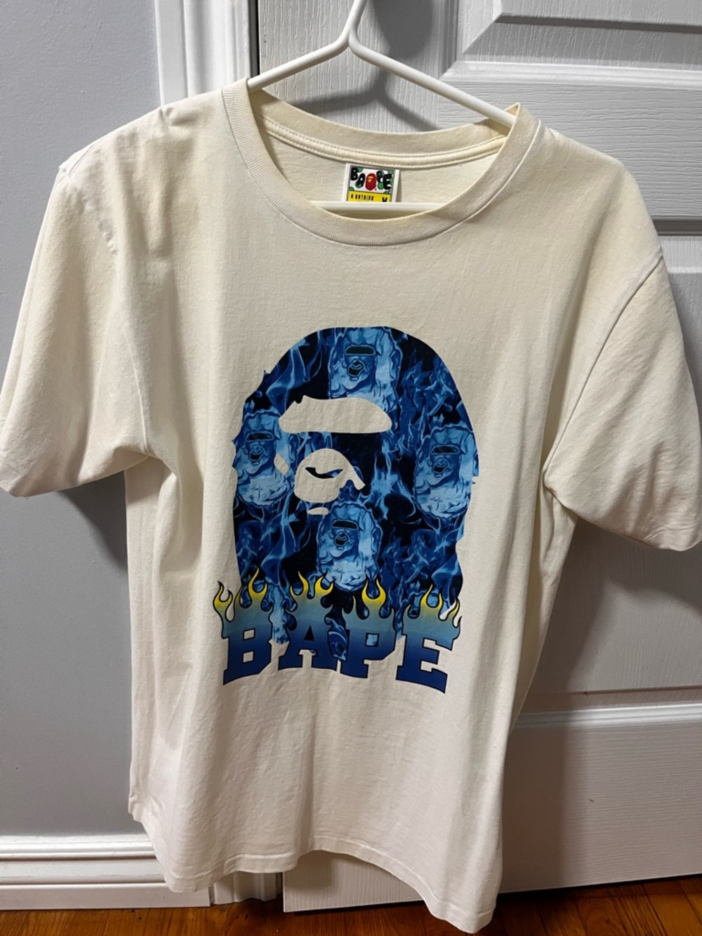 Bape Blue flames Tee - medium